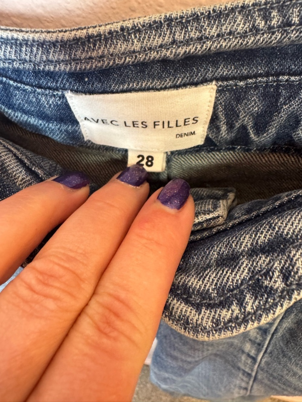 Avec Les Filles Light Wash High-Rise Flare Jeans - Picture 6 of 8